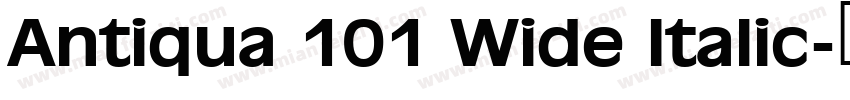 Antiqua 101 Wide Italic字体转换